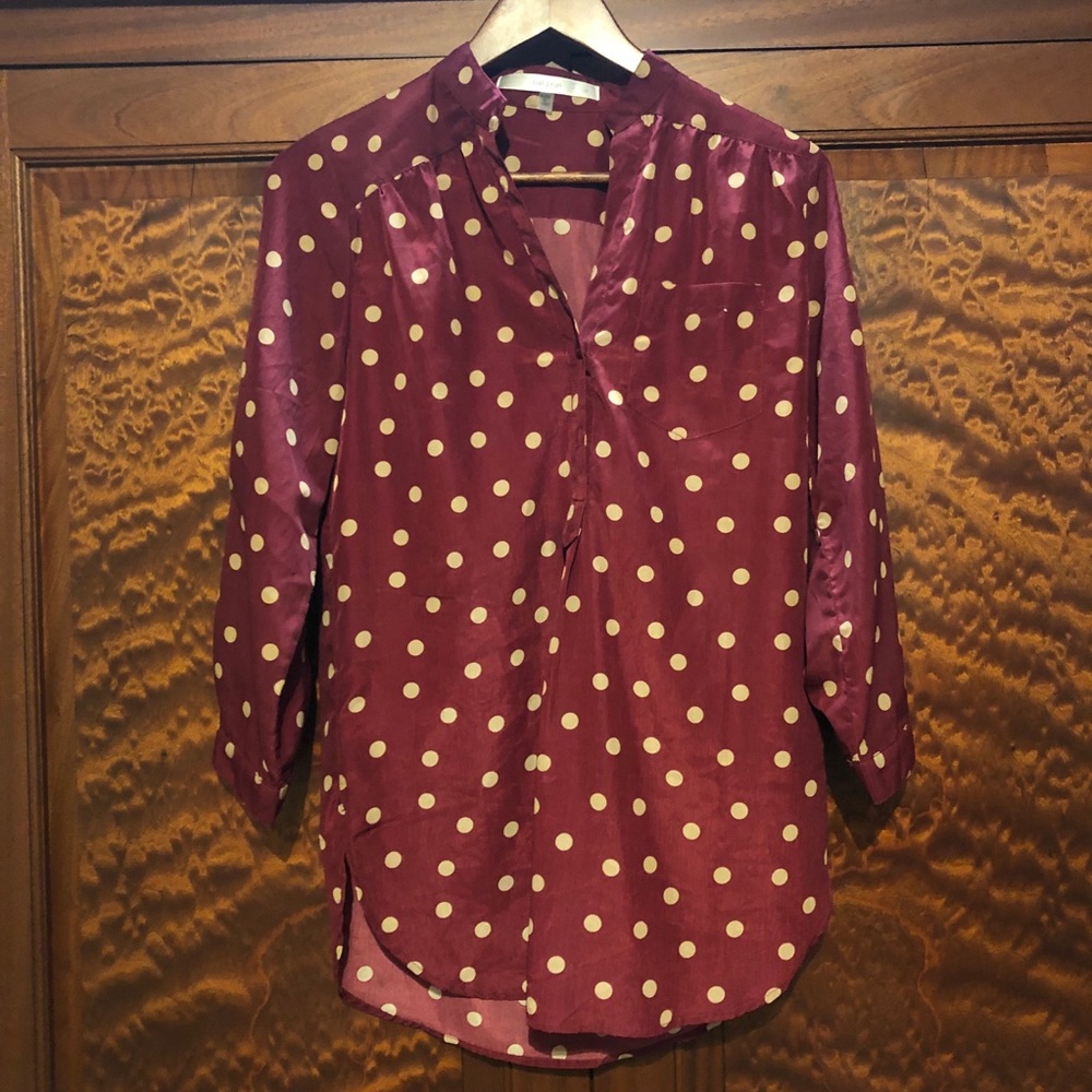 ModCloth polka dot blouse- medium GUC